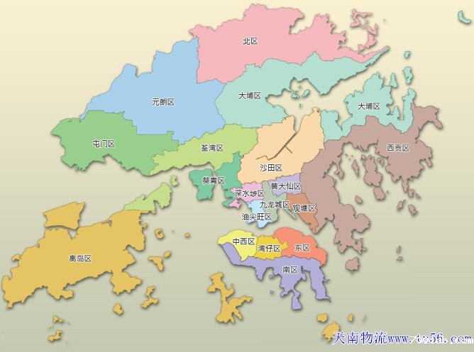 东莞到香港物流地图